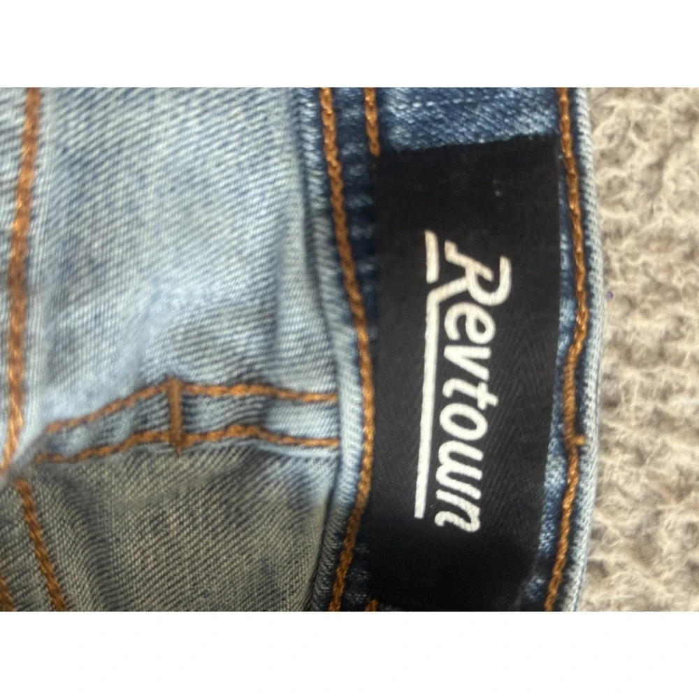 Revtown Jeans Mens 30x30 Sharp Decade Denim Stretch Medium Wash Whiskered